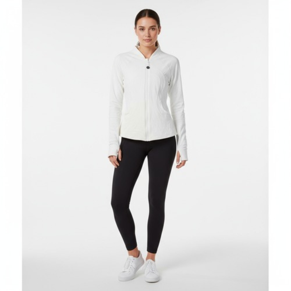 Lululemon Define Jacket Women Size 4 White Good Full Zip Athletic Luon Layer
